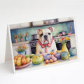 Decorating Easter English Bulldog Greeting Cards Pack of 8 Blank Cards with Envelopes Whimsical A7 Size 5x7