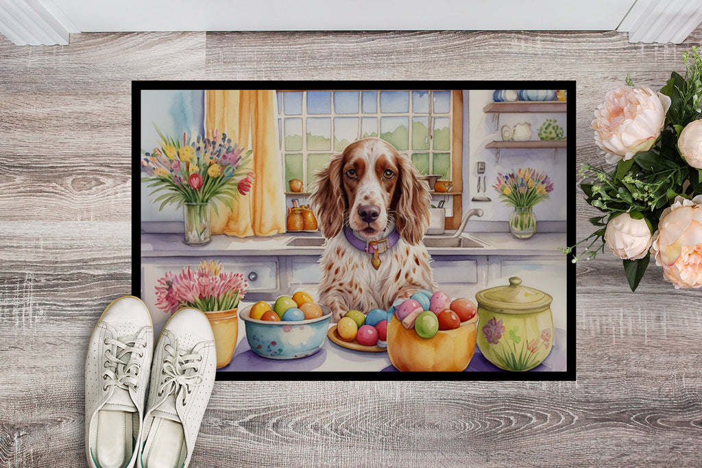 Decorating Easter English Setter Doormat Indoor Outdoor 24H X 36W Front Door Mat Rugs for Entryway, Non Slip Washable Low Pile,