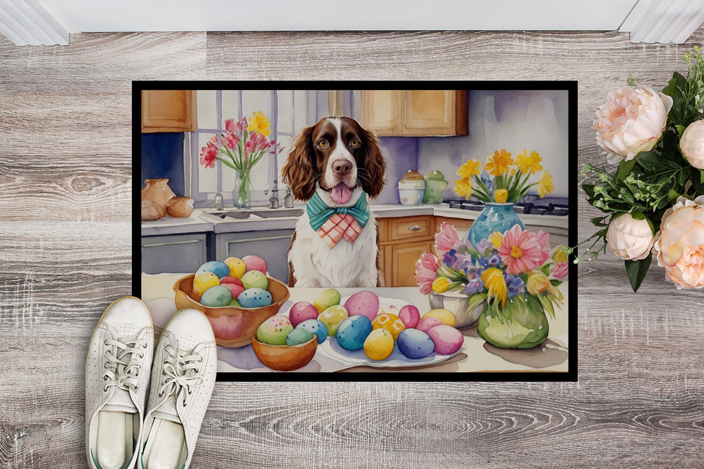Decorating Easter English Springer Spaniel Doormat Indoor Outdoor 24H X 36W Front Door Mat Rugs for Entryway, Non Slip Washable Low Pile,