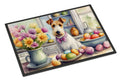 Decorating Easter Fox Terrier Doormat Indoor Outdoor 18H X 27W Front Door Mat Rugs for Entryway, Non Slip Washable