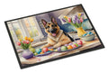 Decorating Easter German Shepherd Doormat Indoor Outdoor 24H X 36W Front Door Mat Rugs for Entryway, Non Slip Washable Low Pile,
