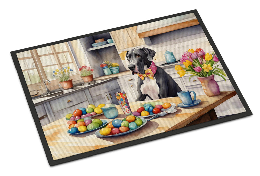 Decorating Easter Great Dane Doormat Indoor Outdoor 18H X 27W Front Door Mat Rugs for Entryway, Non Slip Washable