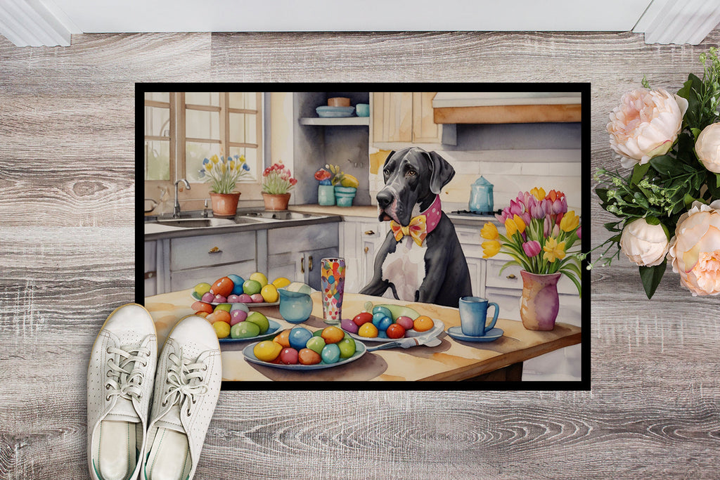 Decorating Easter Great Dane Doormat Indoor Outdoor 18H X 27W Front Door Mat Rugs for Entryway, Non Slip Washable