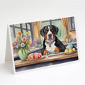 Decorating Easter Greater Swiss Mountain Dog Greeting Cards Pack of 8 Blank Cards with Envelopes Whimsical A7 Size 5x7