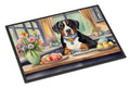Decorating Easter Greater Swiss Mountain Dog Doormat Indoor Outdoor 18H X 27W Front Door Mat Rugs for Entryway, Non Slip Washable