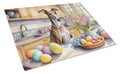 Decorating Easter Greyhound Cutting Board Tempered Glass Kitchen Cutting Surface, Heat Resistant Chopping, Non-Slip Feet, Food Prep & Serving