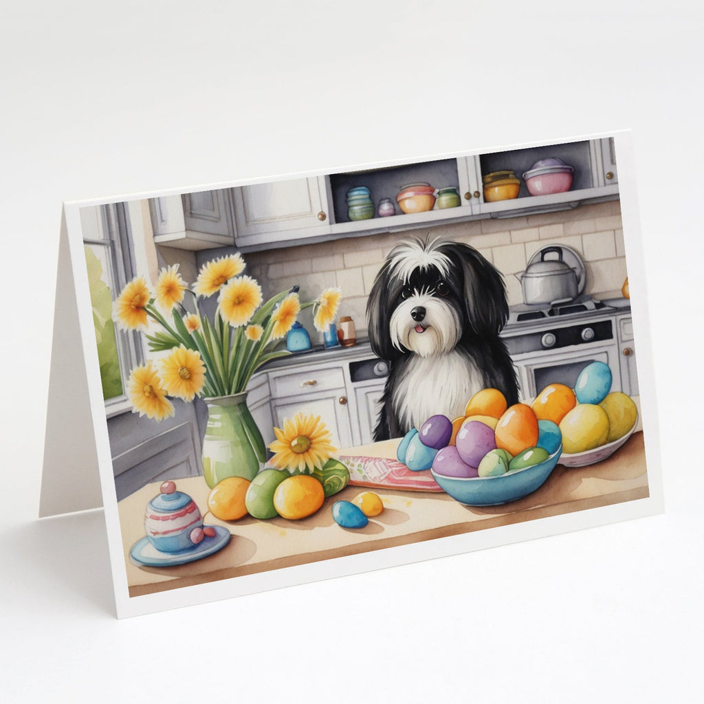 Decorating Easter Havanese Greeting Cards Pack of 8 Blank Cards with Envelopes Whimsical A7 Size 5x7