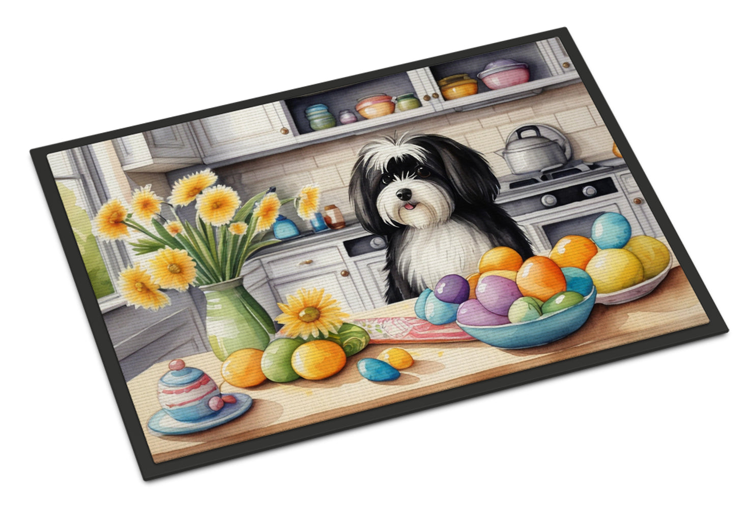 Decorating Easter Havanese Doormat Indoor Outdoor 18H X 27W Front Door Mat Rugs for Entryway, Non Slip Washable