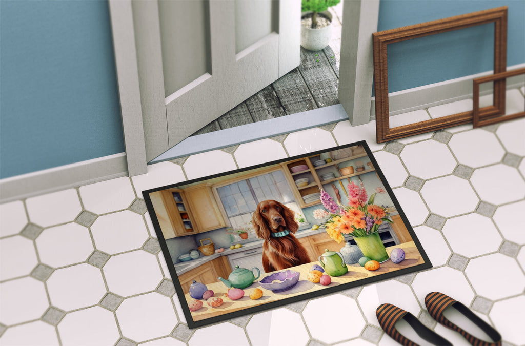 Decorating Easter Irish Setter Doormat Indoor Outdoor 18H X 27W Front Door Mat Rugs for Entryway, Non Slip Washable