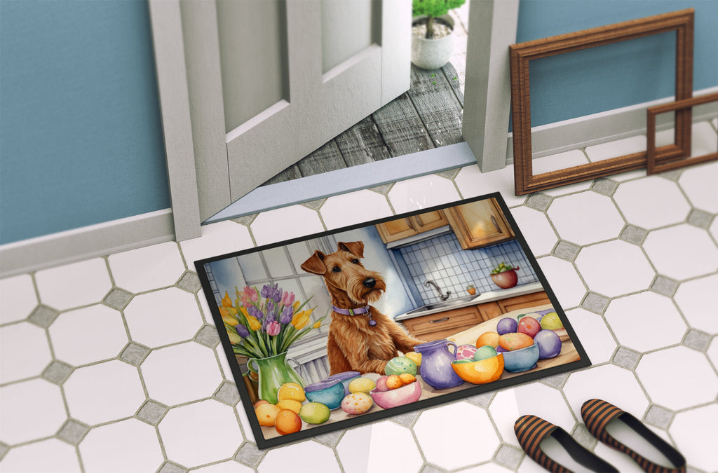 Decorating Easter Irish Terrier Doormat Indoor Outdoor 18H X 27W Front Door Mat Rugs for Entryway, Non Slip Washable
