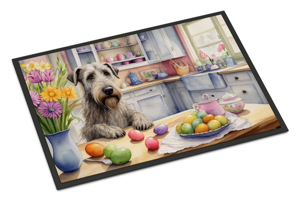Decorating Easter Irish Wolfhound Doormat Indoor Outdoor 18H X 27W Front Door Mat Rugs for Entryway, Non Slip Washable