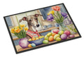 Decorating Easter Italian Greyhound Doormat Indoor Outdoor 24H X 36W Front Door Mat Rugs for Entryway, Non Slip Washable Low Pile,