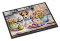 Decorating Easter Jack Russell Terrier Doormat Indoor Outdoor 24H X 36W Front Door Mat Rugs for Entryway, Non Slip Washable Low Pile,