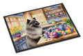 Decorating Easter Keeshond Doormat Indoor Outdoor 24H X 36W Front Door Mat Rugs for Entryway, Non Slip Washable Low Pile,