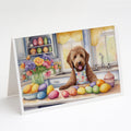 Decorating Easter Labradoodle Greeting Cards Pack of 8 Blank Cards with Envelopes Whimsical A7 Size 5x7