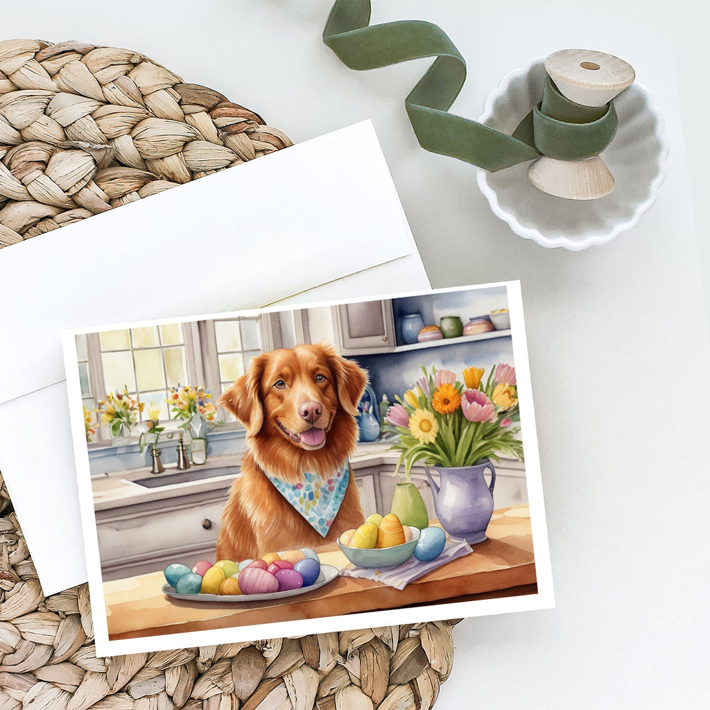Decorating Easter Nova Scotia Duck Tolling Retriever Greeting Cards Pack of 8 Blank Cards with Envelopes Whimsical A7 Size 5x7