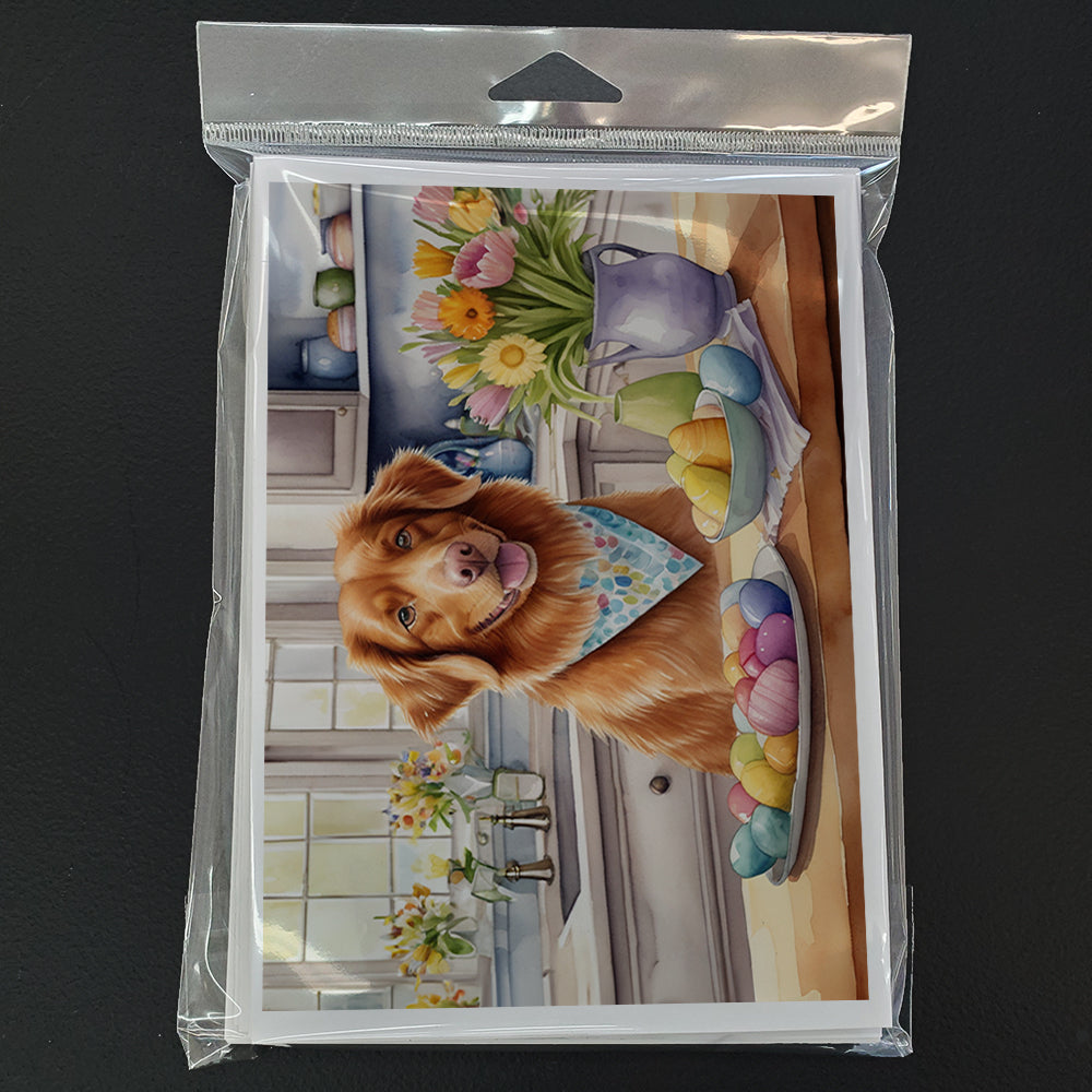 Decorating Easter Nova Scotia Duck Tolling Retriever Greeting Cards Pack of 8 Blank Cards with Envelopes Whimsical A7 Size 5x7
