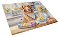 Decorating Easter Nova Scotia Duck Tolling Retriever Cutting Board Tempered Glass Kitchen Cutting Surface, Heat Resistant Chopping, Non-Slip Feet, Food Prep & Serving