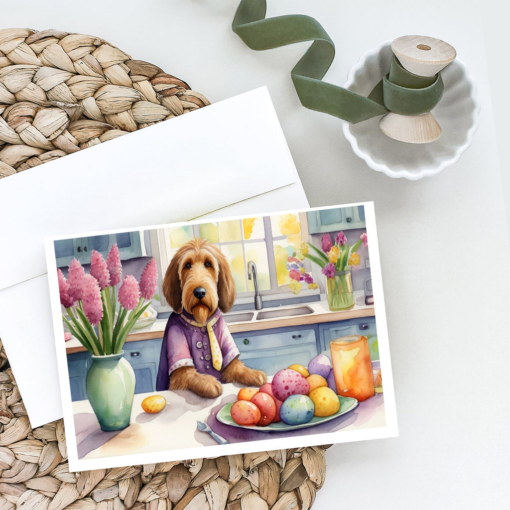 Decorating Easter Otterhound Greeting Cards Pack of 8 Blank Cards with Envelopes Whimsical A7 Size 5x7