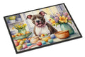 Decorating Easter Pit Bull Terrier Doormat Indoor Outdoor 18H X 27W Front Door Mat Rugs for Entryway, Non Slip Washable