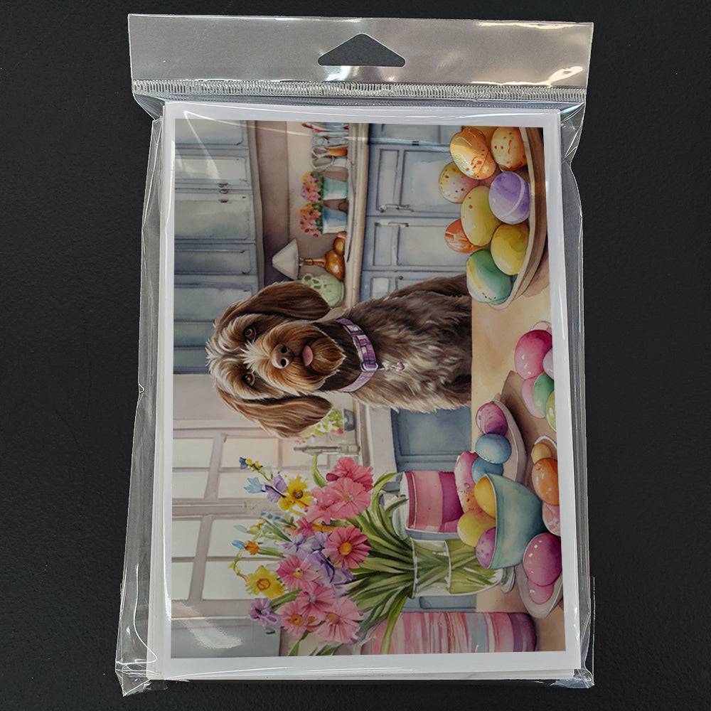 Decorating Easter Wirehaired Pointing Griffon Greeting Cards Pack of 8 Blank Cards with Envelopes Whimsical A7 Size 5x7