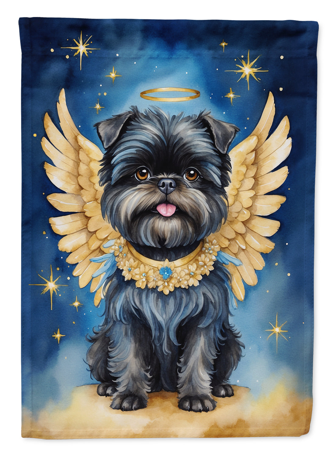 Affenpinscher My Angel House Flag 28x40 Porch Sleeve Pole Decorative Outside Yard Banner Artwork Wall Hanging, Polyester