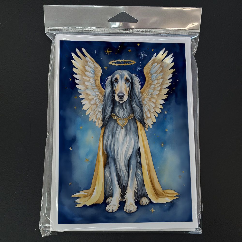 Afghan Hound My Angel Greeting Cards Pack of 8 Blank Cards with Envelopes Whimsical A7 Size 5x7