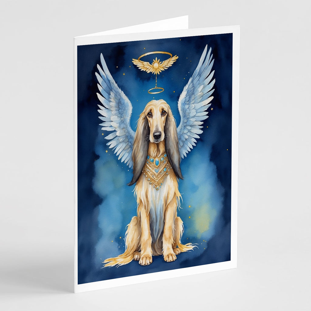 Afghan Hound My Angel Greeting Cards Pack of 8 Blank Cards with Envelopes Whimsical A7 Size 5x7