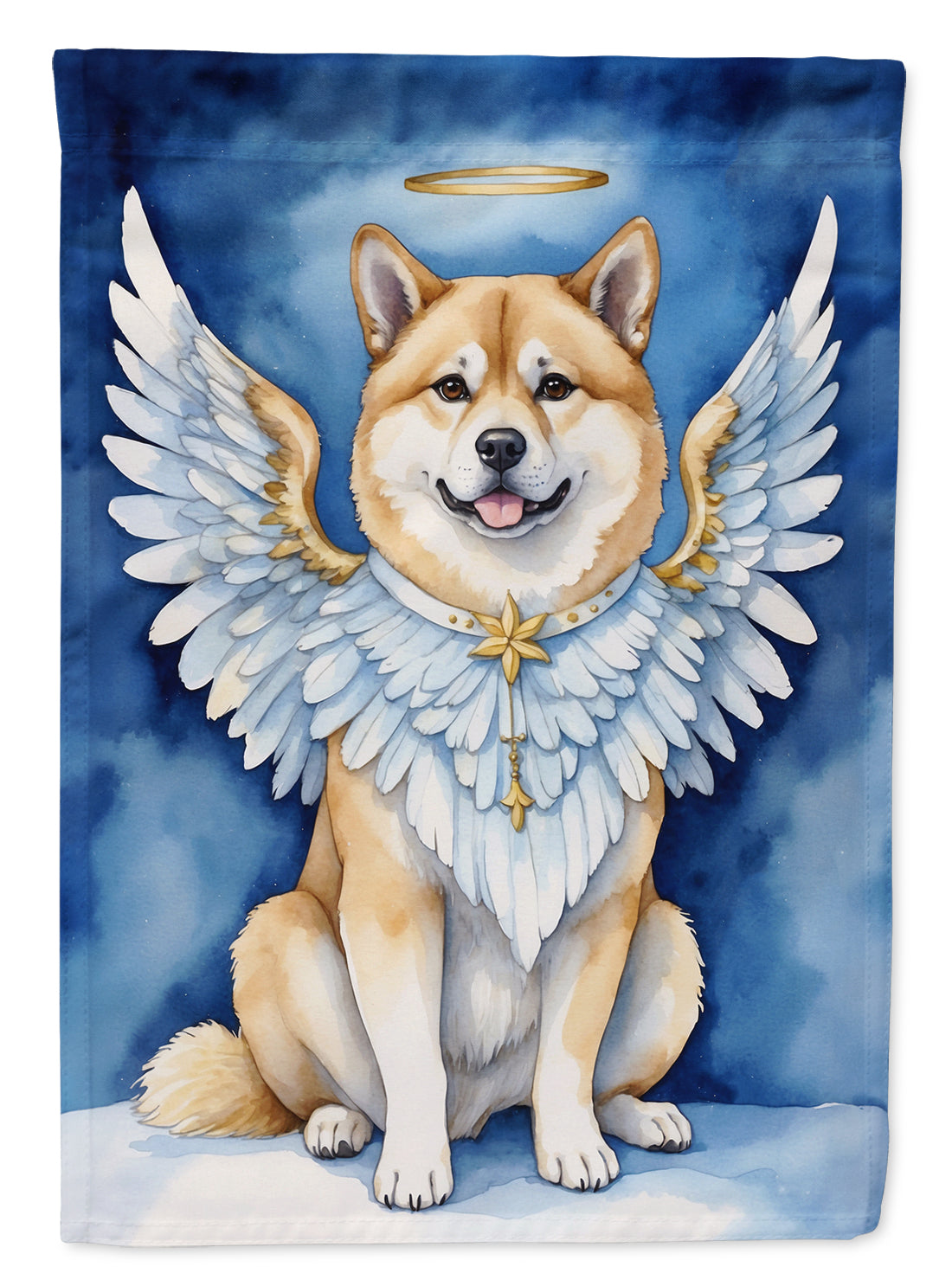 Akita My Angel House Flag 28x40 Porch Sleeve Pole Decorative Outside Yard Banner Artwork Wall Hanging, Polyester