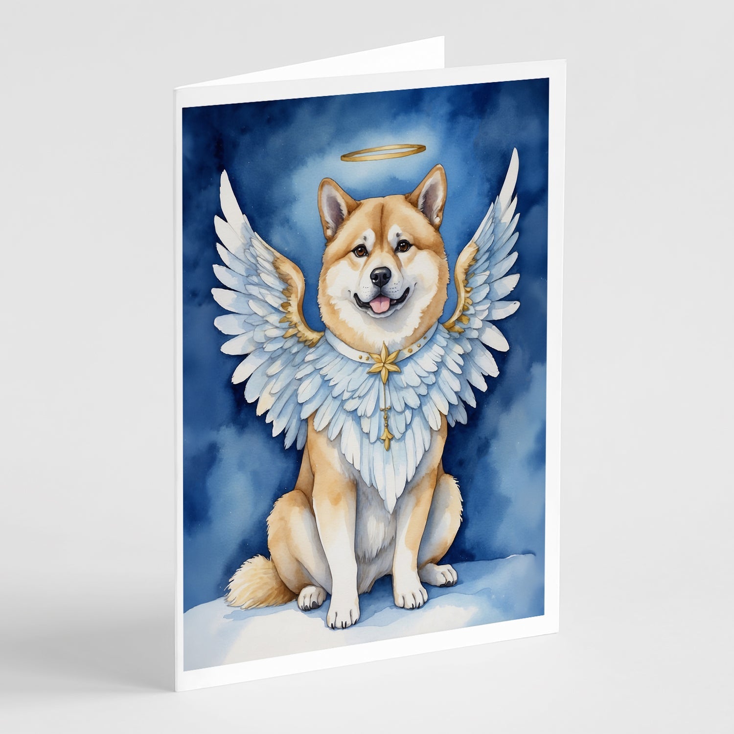 Akita My Angel Greeting Cards Pack of 8 Blank Cards with Envelopes Whimsical A7 Size 5x7
