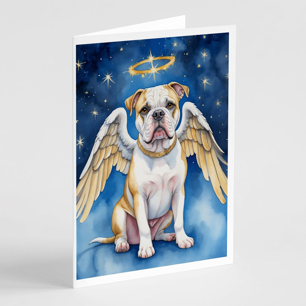 American Bulldog My Angel Greeting Cards Pack of 8 Blank Cards with Envelopes Whimsical A7 Size 5x7