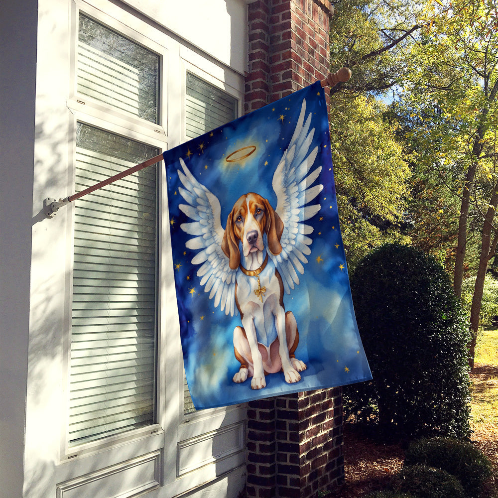 American English Coonhound My Angel House Flag 28x40 Porch Sleeve Pole Decorative Outside Yard Banner Artwork Wall Hanging, Polyester