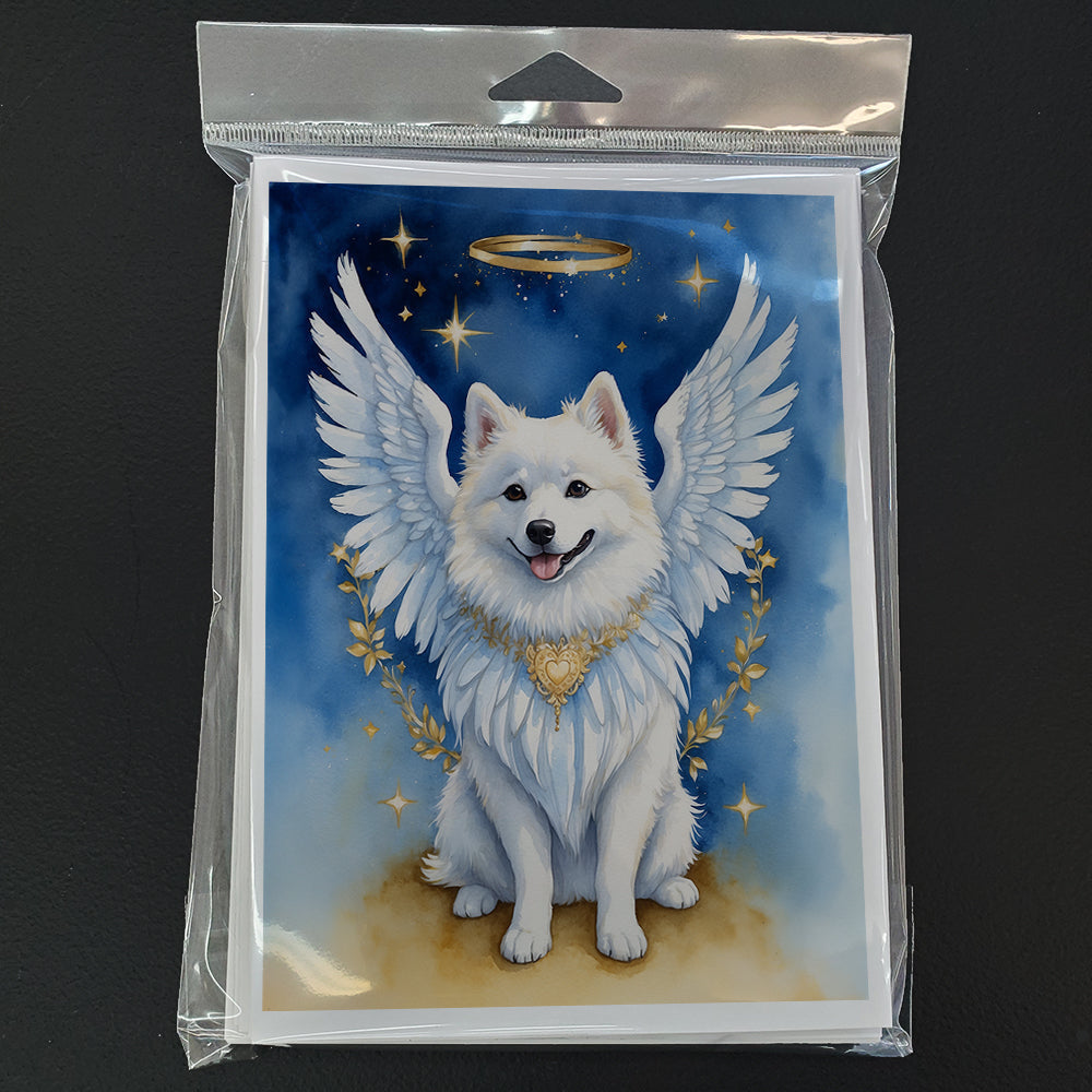 American Eskimo My Angel Greeting Cards Pack of 8 Blank Cards with Envelopes Whimsical A7 Size 5x7