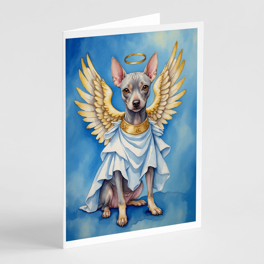 American Hairless Terrier My Angel Greeting Cards Pack of 8 Blank Cards with Envelopes Whimsical A7 Size 5x7