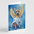 American Hairless Terrier My Angel Greeting Cards Pack of 8 Blank Cards with Envelopes Whimsical A7 Size 5x7
