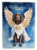 American Water Spaniel My Angel House Flag 28x40 Porch Sleeve Pole Decorative Outside Yard Banner Artwork Wall Hanging, Polyester
