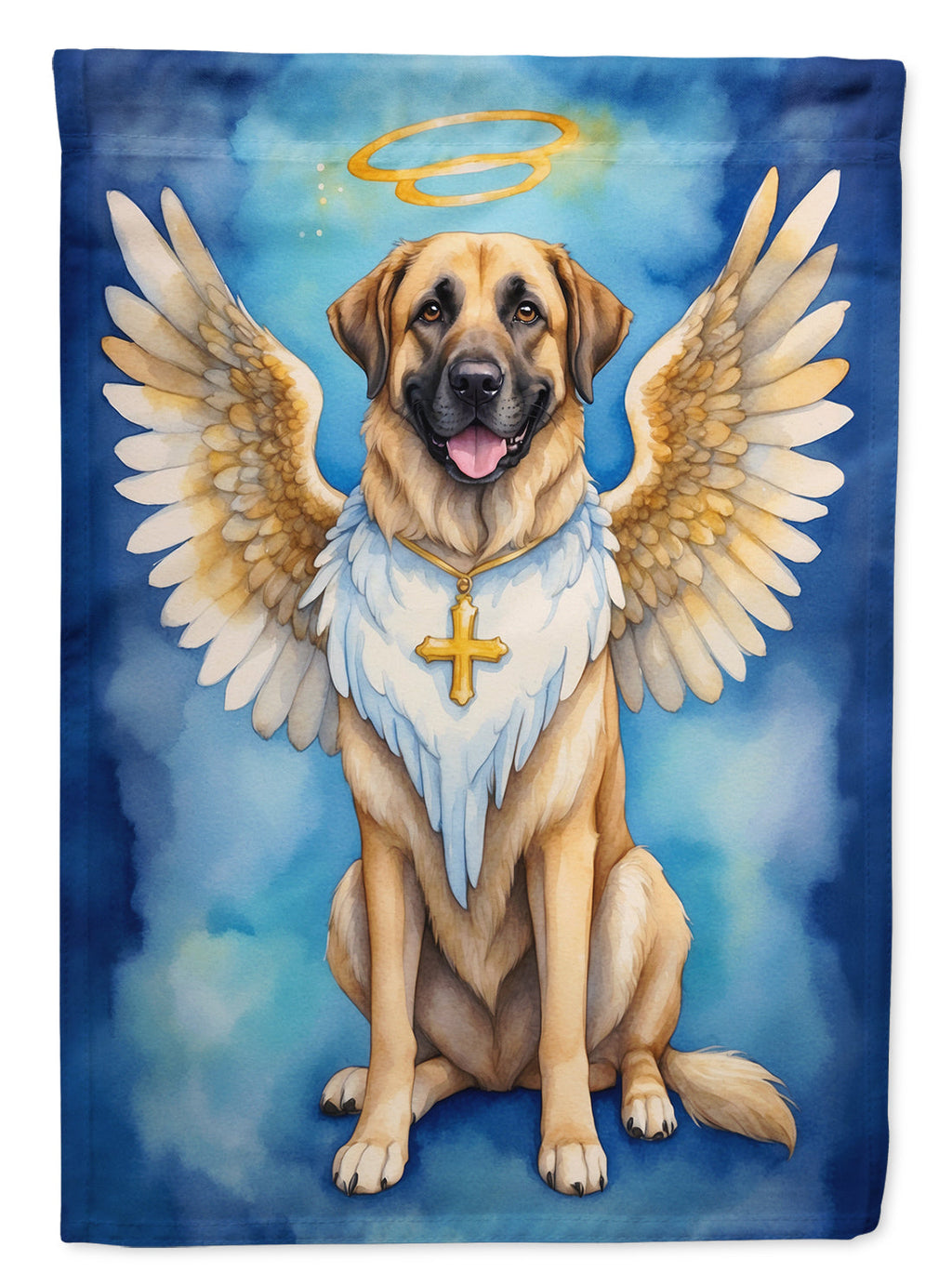 Anatolian Shepherd My Angel House Flag 28x40 Porch Sleeve Pole Decorative Outside Yard Banner Artwork Wall Hanging, Polyester
