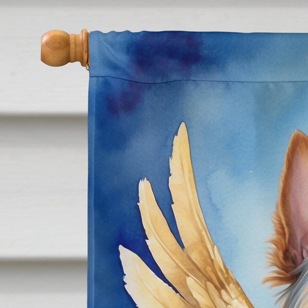 Australian Terrier My Angel House Flag 28x40 Porch Sleeve Pole Decorative Outside Yard Banner Artwork Wall Hanging, Polyester