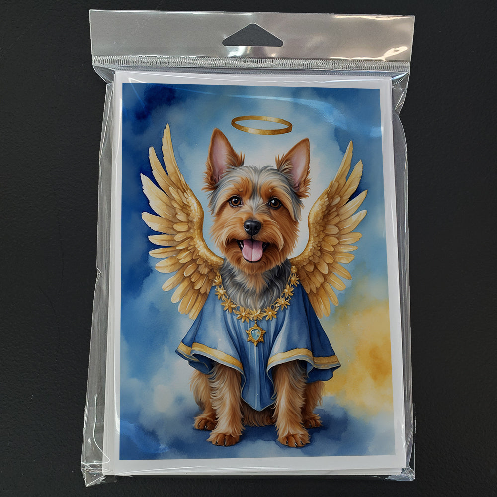 Australian Terrier My Angel Greeting Cards Pack of 8 Blank Cards with Envelopes Whimsical A7 Size 5x7