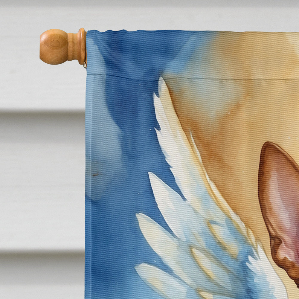 Basenji My Angel House Flag 28x40 Porch Sleeve Pole Decorative Outside Yard Banner Artwork Wall Hanging, Polyester