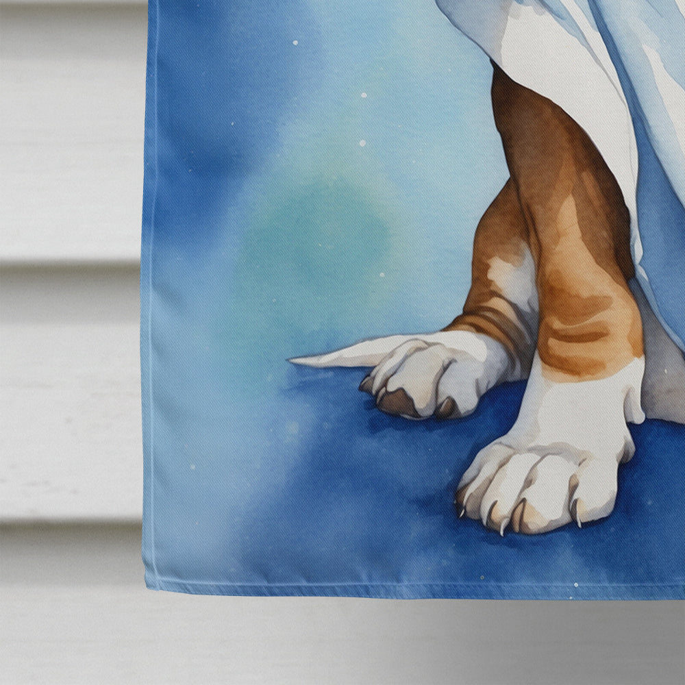 Basset Hound My Angel House Flag 28x40 Porch Sleeve Pole Decorative Outside Yard Banner Artwork Wall Hanging, Polyester