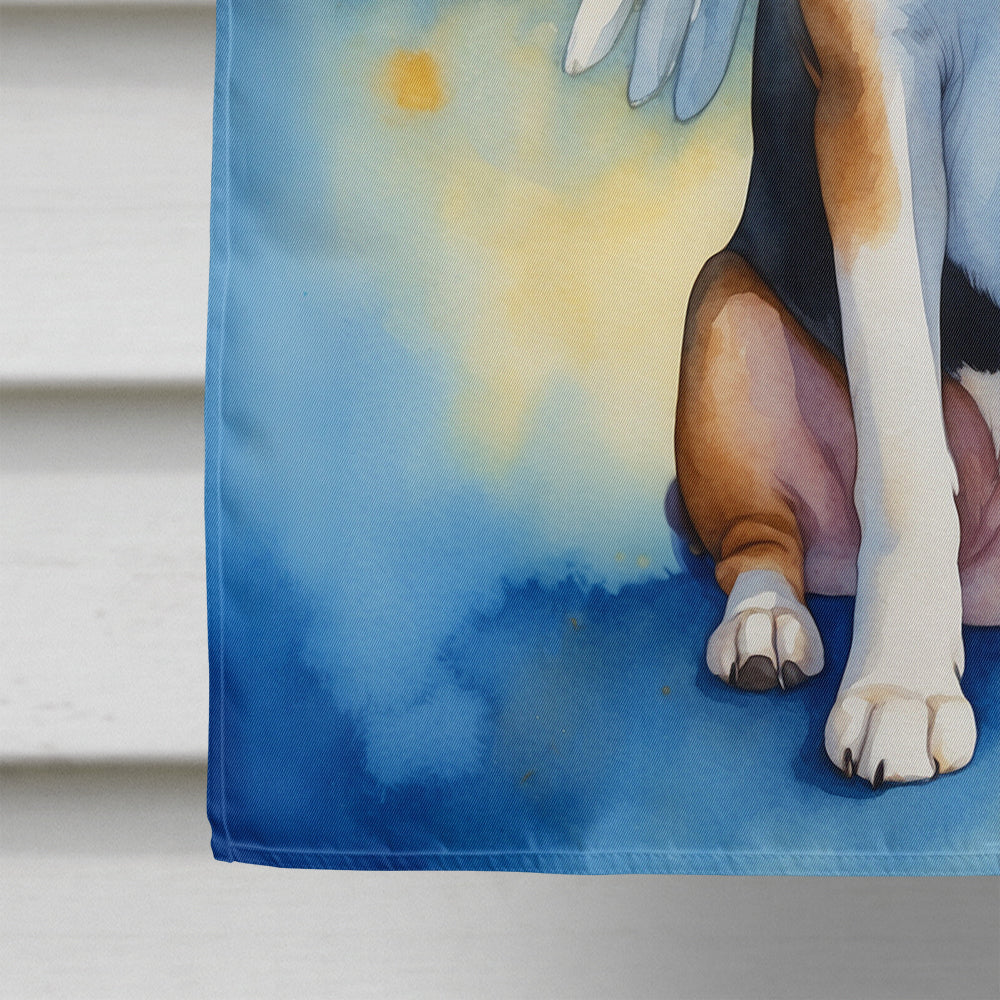 Beagle My Angel House Flag 28x40 Porch Sleeve Pole Decorative Outside Yard Banner Artwork Wall Hanging, Polyester