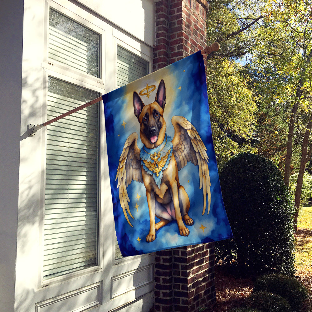 Belgian Malinois My Angel House Flag 28x40 Porch Sleeve Pole Decorative Outside Yard Banner Artwork Wall Hanging, Polyester