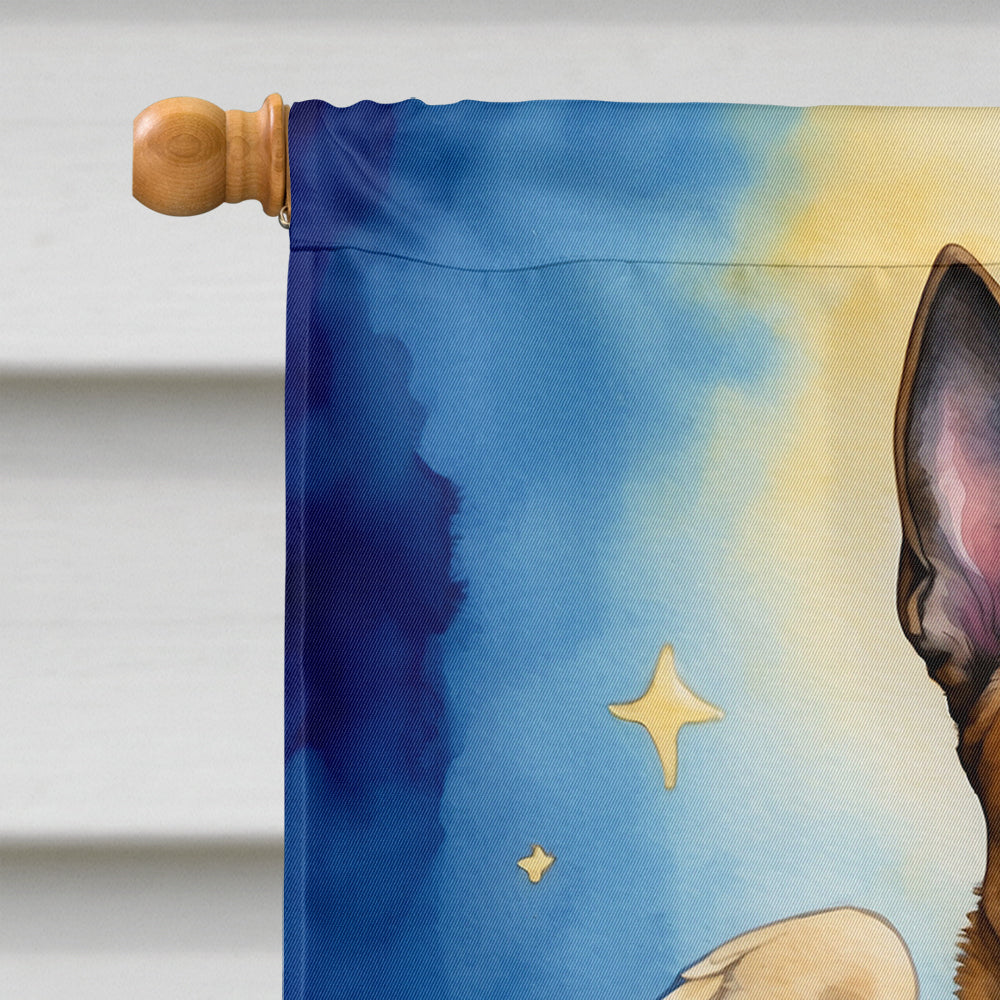 Belgian Malinois My Angel House Flag 28x40 Porch Sleeve Pole Decorative Outside Yard Banner Artwork Wall Hanging, Polyester