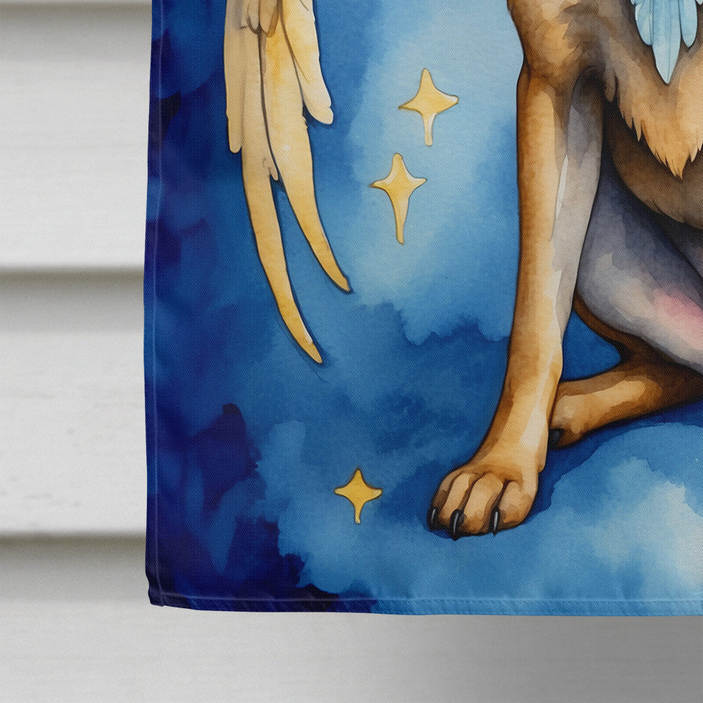 Belgian Malinois My Angel House Flag 28x40 Porch Sleeve Pole Decorative Outside Yard Banner Artwork Wall Hanging, Polyester