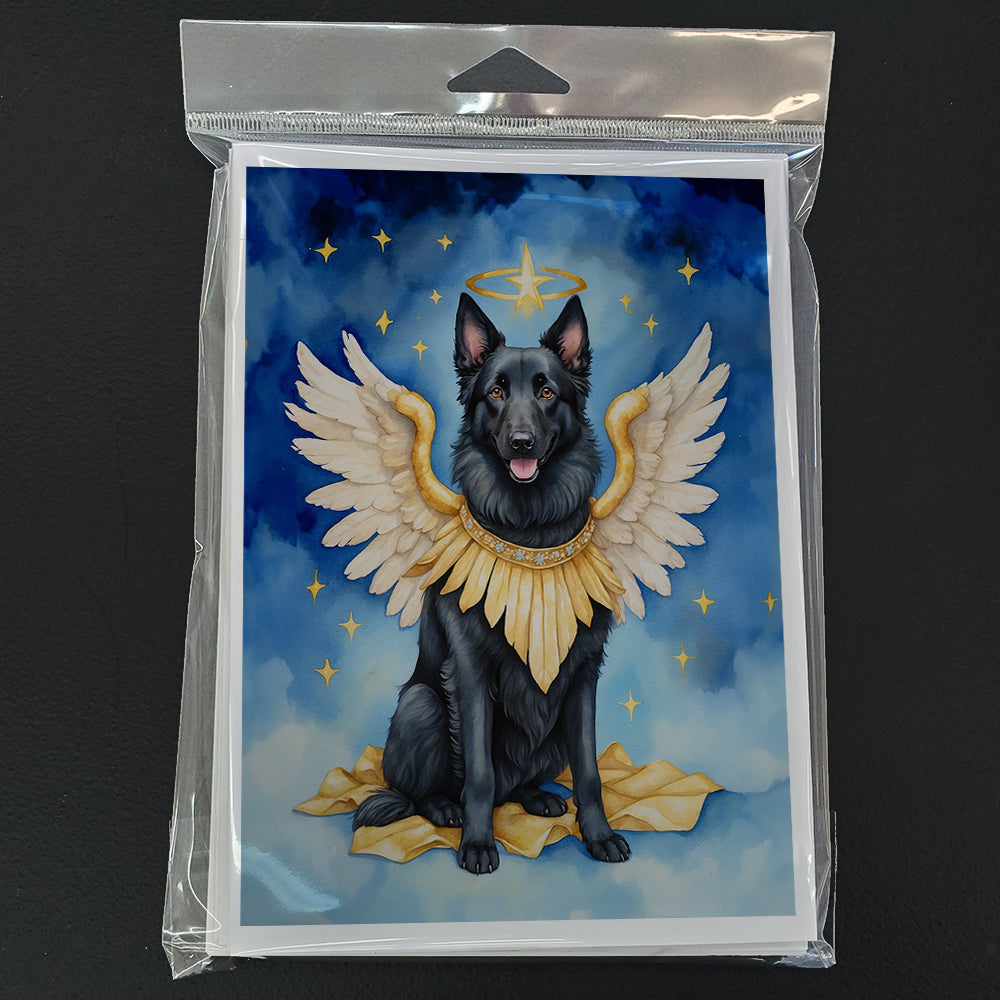 Belgian Sheepdog My Angel Greeting Cards Pack of 8 Blank Cards with Envelopes Whimsical A7 Size 5x7