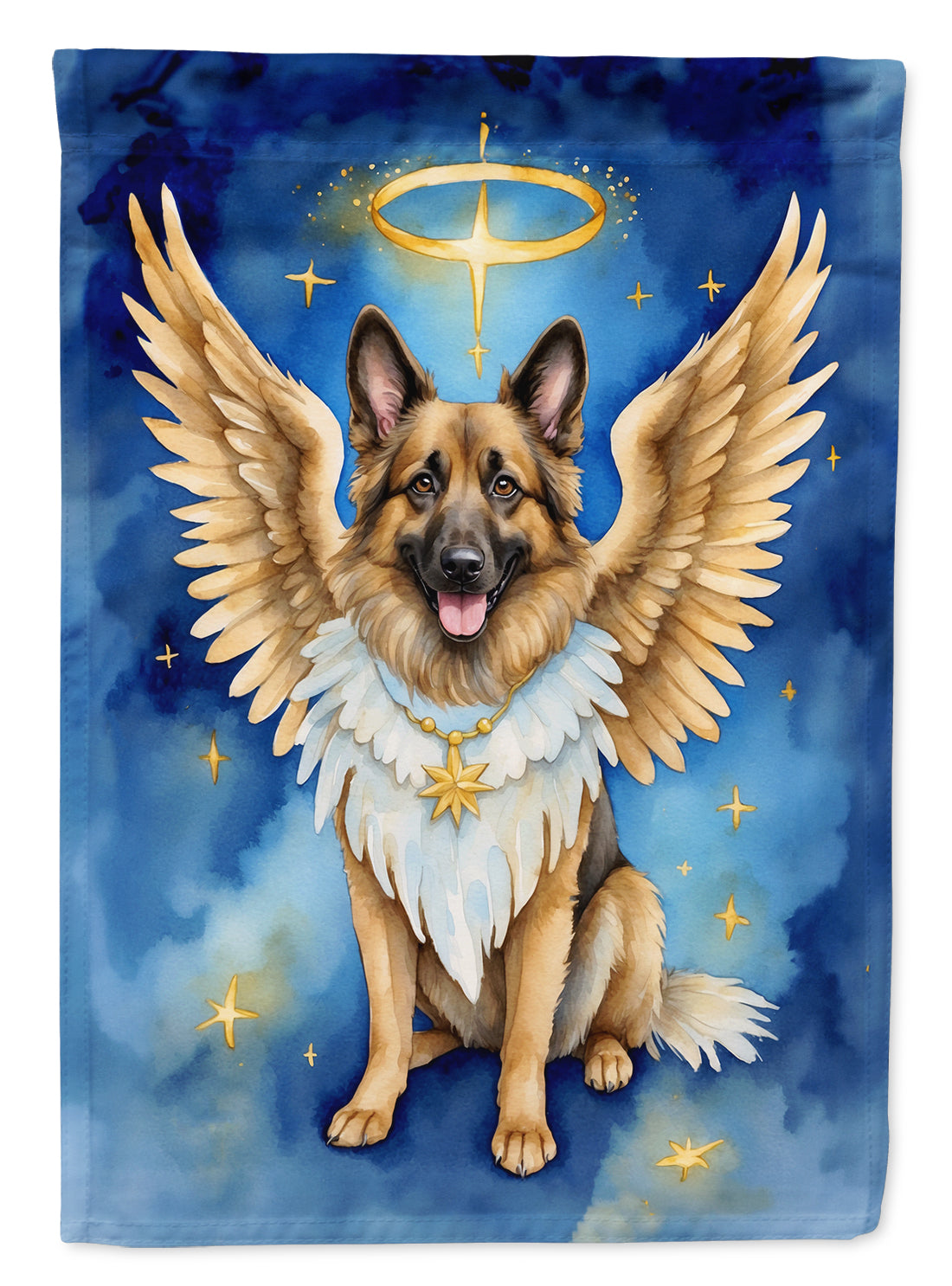 Belgian Tervuren My Angel House Flag 28x40 Porch Sleeve Pole Decorative Outside Yard Banner Artwork Wall Hanging, Polyester