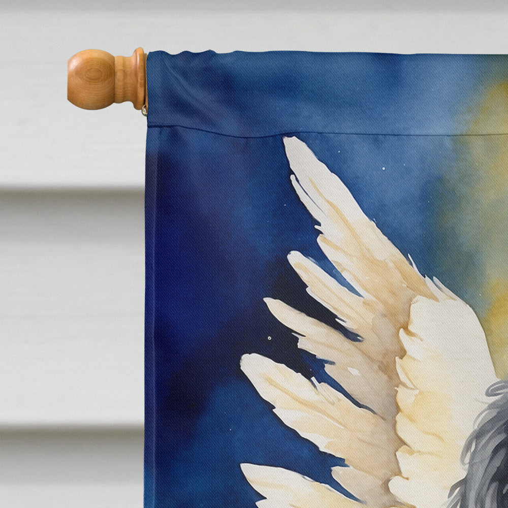 Bergamasco Sheepdog My Angel House Flag 28x40 Porch Sleeve Pole Decorative Outside Yard Banner Artwork Wall Hanging, Polyester