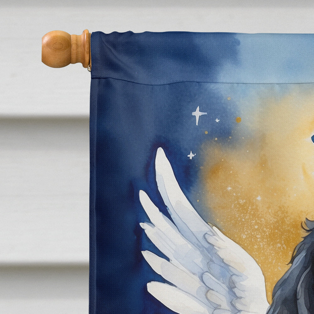 Bernedoodle My Angel House Flag 28x40 Porch Sleeve Pole Decorative Outside Yard Banner Artwork Wall Hanging, Polyester