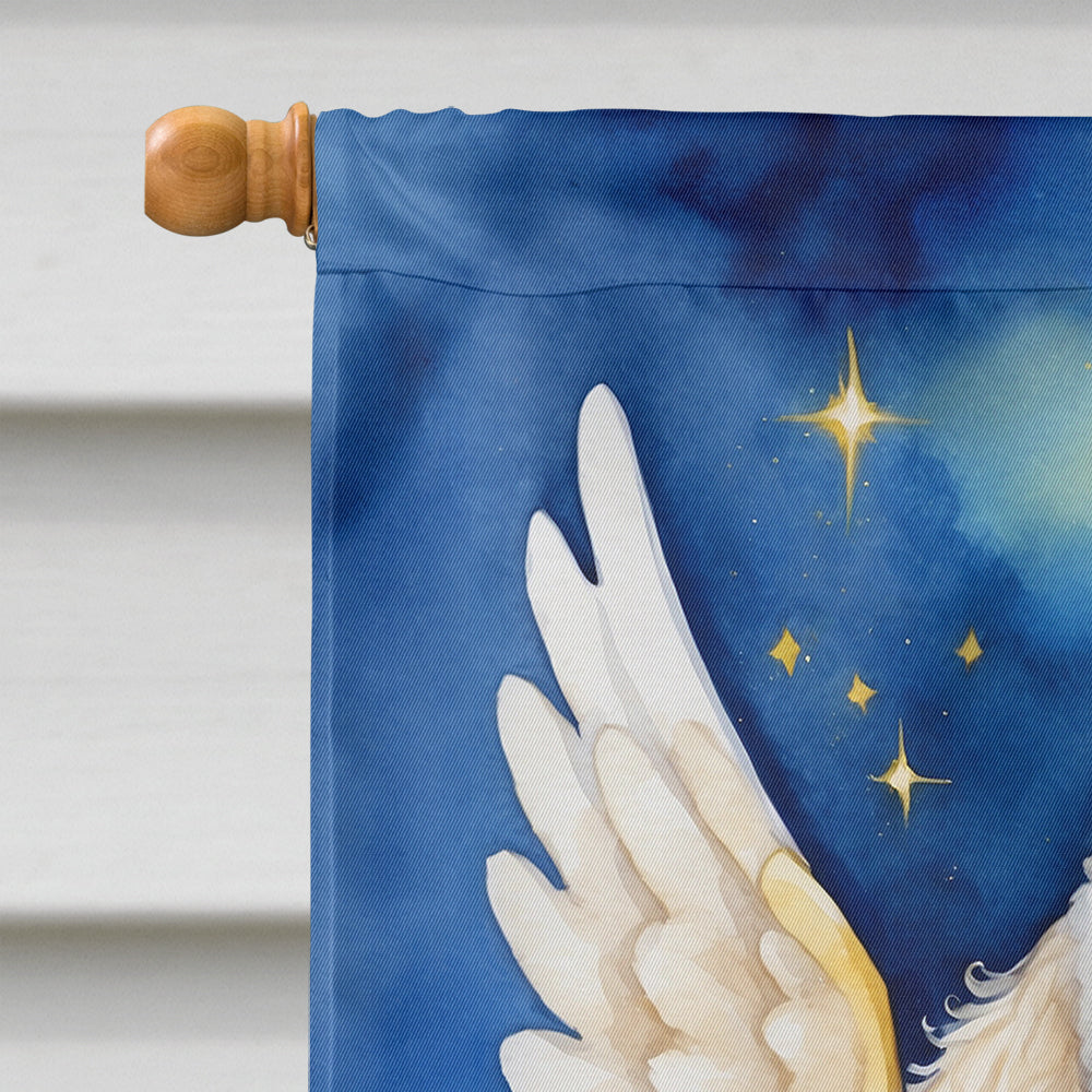 Bichon Frise My Angel House Flag 28x40 Porch Sleeve Pole Decorative Outside Yard Banner Artwork Wall Hanging, Polyester